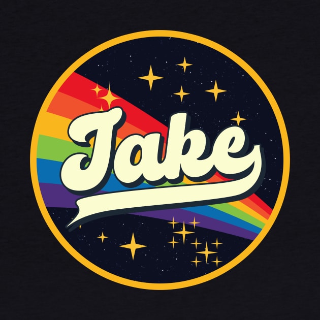 Jake // Rainbow In Space Vintage Style by LMW Art